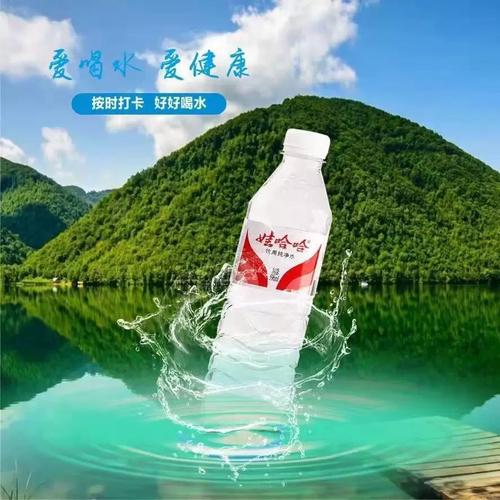 国货娃哈哈纯净水596ml12瓶提装膜包装饮用水非矿泉水实验会议用